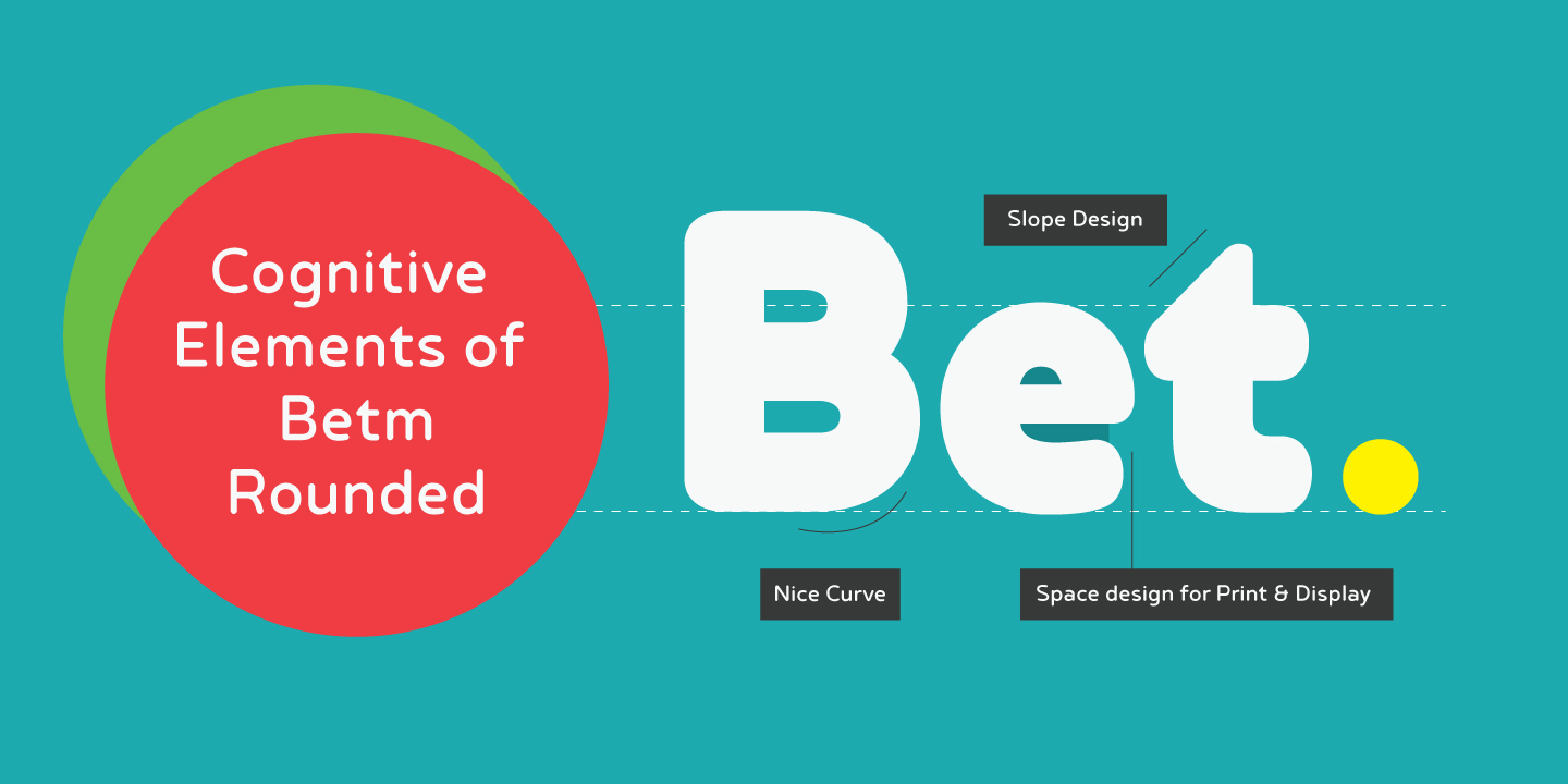 Betm Rounded Semi Light Italic Font preview